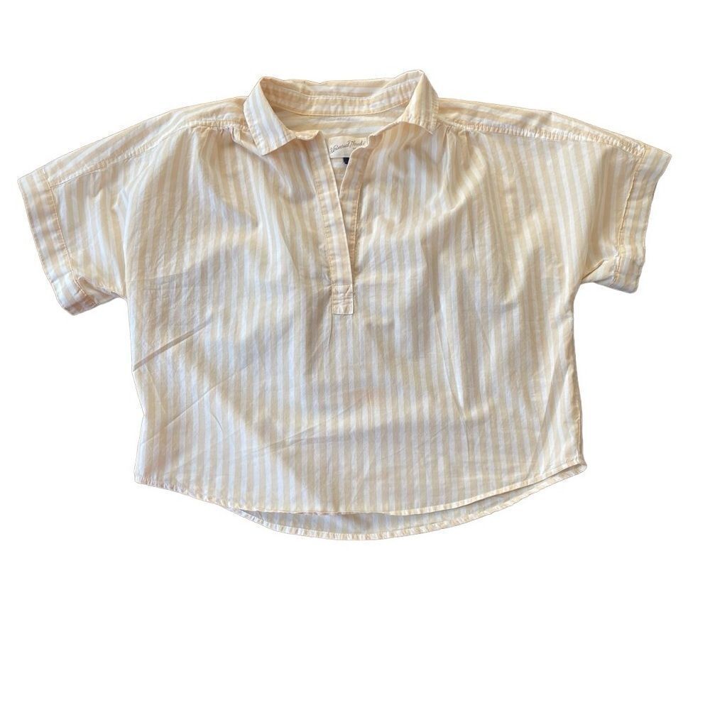 Universal Thread Crop Blouse Short Sleeve Medium 100% Cotton